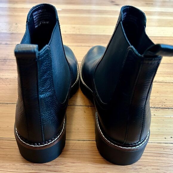 Brand New NWOT Caslon Miller Chelsea Black Leather Boots. Size 9, never worn. - Picture 8 of 16